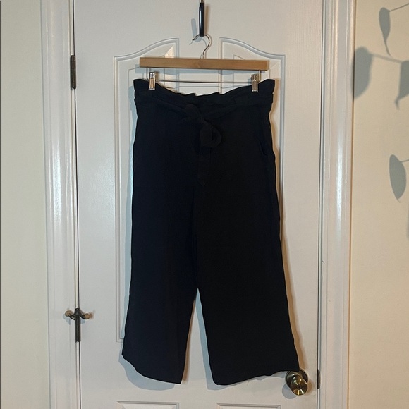 Back‎ Beat Rags Co | Black Tencel Paperbag Wide Leg Easy Pants Medium Silky - Picture 4 of 12